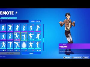 Eren Yeager Skin Showcase With All Fortnite Dances Emotes Fortnite